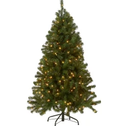 Outlet National Tree Company 5 ft. Pre-Lit North Valley Spruce Tree with Clear Lights