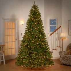 Discount National Tree Company 9 ft. Pre-Lit North Valley Spruce Tree with Clear Lights