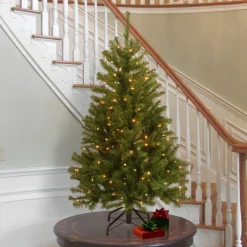 Discount National Tree Company 4.5 ft. Pre-Lit North Valley Spruce Tree with Clear Lights