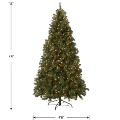 Best National Tree Company 7.5 ft. Pre-Lit North Valley Spruce Blue Tree with Clear Lights