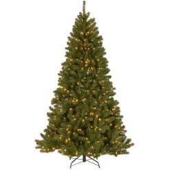 Sale National Tree Company 7.5 ft. Pre-Lit North Valley Spruce Tree with Clear Lights