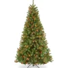 National Tree Company 7.5 ft. Pre-Lit North Valley Spruce Slim Tree with Multicolor Lights