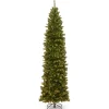 New National Tree Company 9 ft. Pre-Lit North Valley Spruce Pencil Slim Tree with Clear Lights