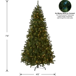 Best National Tree Company 7.5 ft. Pre-Lit North Valley Spruce Tree with PowerConnect Dual Color LED Lights