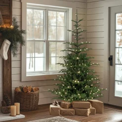 Discount National Tree Company 6.5 ft. Pre-Lit Norwegian Spruce Tree with Clear Lights