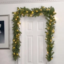 Discount National Tree Company 9 ft. Pre-Lit Norwood Fir Garland with Twinkly LED Lights