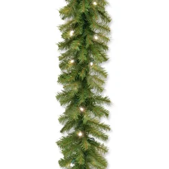 National Tree Company 9 ft. Pre-Lit Norwood Fir Garland with Dual Color LED Lights