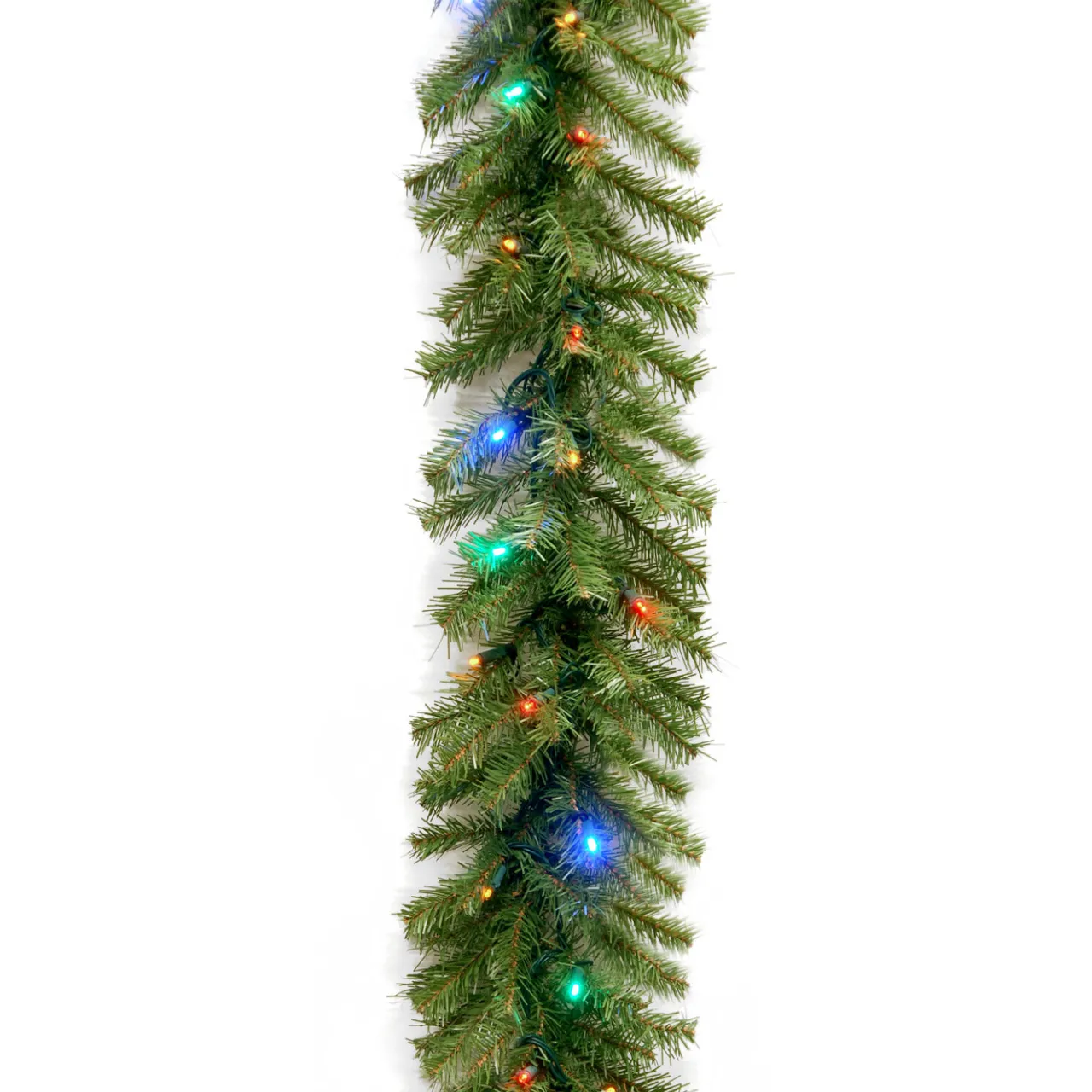 National Tree Company 9 ft. Pre-Lit Norwood Fir Garland with Dual Color LED Lights