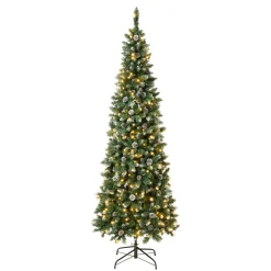 National Tree Company 7.5 ft. Pre-Lit Oakley Hills Slim Tree with LED Lights