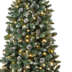 National Tree Company 7.5 ft. Pre-Lit Oakley Hills Slim Tree with LED Lights