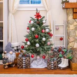 Best National Tree Company 3 ft. Pre-Lit Pathway Tree with Clear Lights