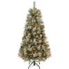 New National Tree Company 4.5 ft. Pre-Lit Perry Mixed Pine Tree with Clear Lights
