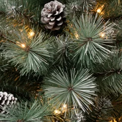 New National Tree Company 4.5 ft. Pre-Lit Perry Mixed Pine Tree with Clear Lights