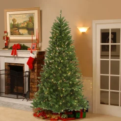 Best National Tree Company 9 ft. Pre-Lit Peyton Spruce Tree with Clear Lights