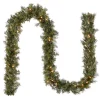 Discount National Tree Company 9 ft. Pre-Lit Plug-In Norwood Fir Garland with Clear Lights - 10 in Diameter