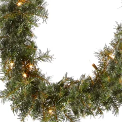 Discount National Tree Company 9 ft. Pre-Lit Plug-In Norwood Fir Garland with Clear Lights - 10 in Diameter