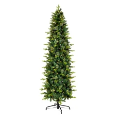 National Tree Company 7.5 ft. Pre-Lit Prancer Fir Pencil Slim Tree with Clear Lights