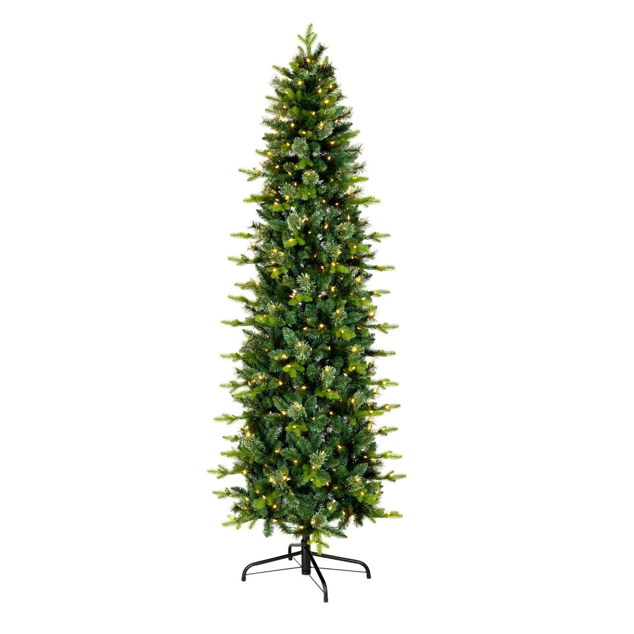 National Tree Company 7.5 ft. Pre-Lit Prancer Fir Pencil Slim Tree with Clear Lights