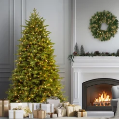 National Tree Company 7.5 ft. Pre-Lit Princeton Fraser Fir Tree with PowerConnect and 1000 Dual Color LED Lights