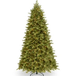 New National Tree Company 9 ft. Pre-Lit Princeton Fraser Fir with PowerConnect Dual Color LED Lights