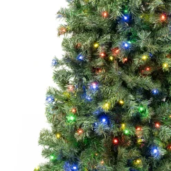 Clearance National Tree Company 6 ft. Pre-Lit Sagamore Slim Tree with Multi LED Lights