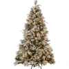 Clearance National Tree Company 7.5 ft. Pre-Lit Snowy Bedford Pine Tree with Clear Lights