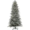 Clearance National Tree Company 7 ft. Pre-Lit Snowy Calton Pine Tree with LED Lights