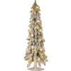 Sale National Tree Company 3 ft. Pre-Lit Snowy Downswept Forest Tree with Clear Lights