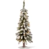 Clearance National Tree Company 3 ft. Pre-Lit Snowy Downswept Forestree Tree with Clear Lights
