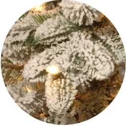 Online National Tree Company 7.5 ft. Pre-Lit Snowy Everest Fir Medium Tree with Clear Lights