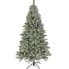 Sale National Tree Company 9 ft. Pre-Lit Snowy Harwich Tree with PowerConnect Dual Colored LED Lights