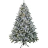 Clearance National Tree Company 6.5 ft. Pre-Lit Snowy Hudson Tree with PowerConnect Warm White LED Lights