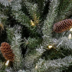 Best National Tree Company 7 ft. Pre-Lit Snowy Olallie Pine Tree with LED Lights
