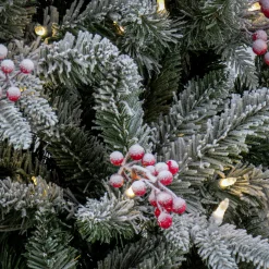 Outlet National Tree Company 7.5 ft. Pre-Lit Snowy Poechmann Fir Tree with LED Lights