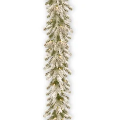 National Tree Company 9 ft. Pre-Lit Snowy Sheffield Spruce Garland with Twinkly LED Lights