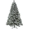 Discount National Tree Company 7.5 ft. Pre-Lit Snowy Silver Hill Pine Tree with LED Lights
