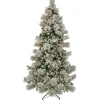 Online National Tree Company 7.5 ft. Pre-Lit Snowy Yorkshire Tree with Clear Lights