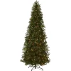 National Tree Company 9 ft. Pre-Lit Tiffany Fir Slim Tree with Clear Lights - PE Branch Tips
