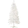 National Tree Company 4 ft. Pre-Lit Tinsel Collection White Iridescent Tree with Clear Lights
