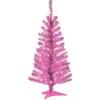 Sale National Tree Company 4 ft. Pre-Lit Tinsel Collection Pink Tree with Clear Lights