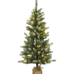 Hot National Tree Company 4.5 ft. Pre-Lit Trinity Spruce Tree with LED Lights