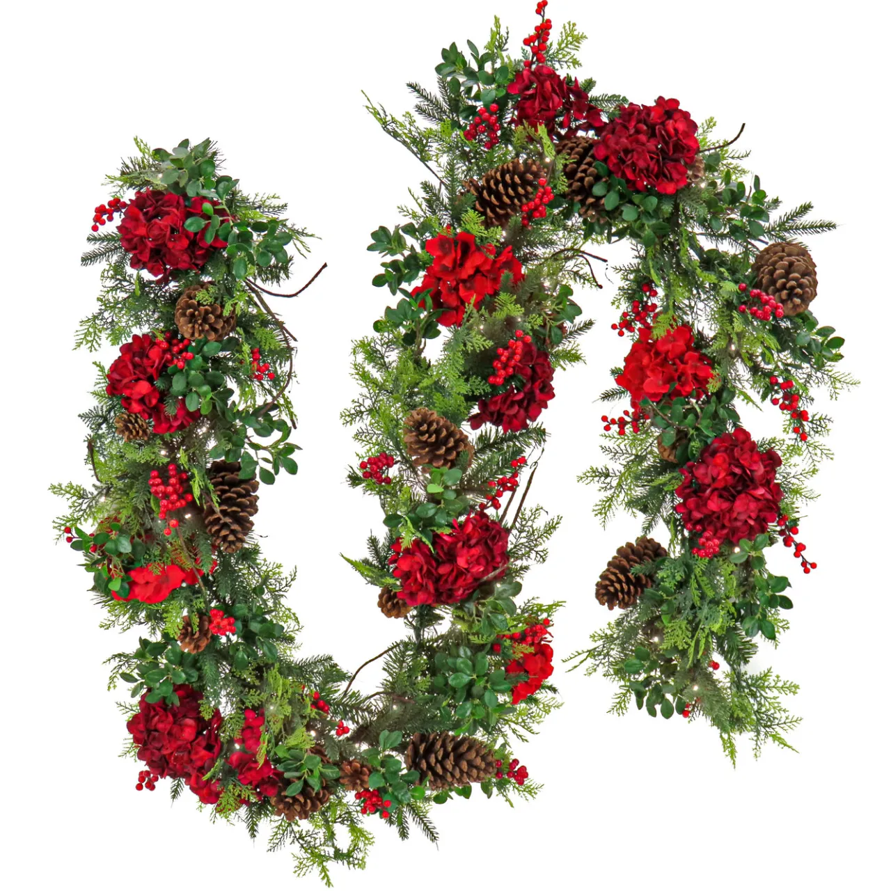 Outlet National Tree Company 9 ft. Pre-Lit Vienna Waltz Decorated Garland with LED Lights