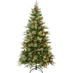 National Tree Company 6 ft. Pre-Lit Virginia Pine Mixed Tree with LED Lights