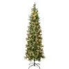 Outlet National Tree Company 7.5 ft. Pre-Lit Virginia Pine Mixed Slim Tree with Warm White LED Lights