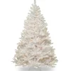 Clearance National Tree Company 6.5 ft. Pre-Lit Winchester Pine White Tree with Clear Lights