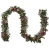 Hot National Tree Company 9 ft. Pre-Lit Wintry Berry Garland with Clear Lights, Plug-In