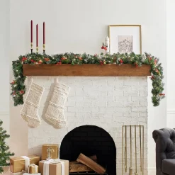 Clearance National Tree Company 9 ft. Pre-Lit Wintry Pine Garland with Clear Lights, Plug-In