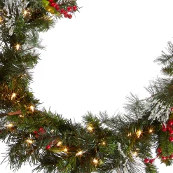 Clearance National Tree Company 9 ft. Pre-Lit Wintry Pine Garland with Clear Lights, Plug-In