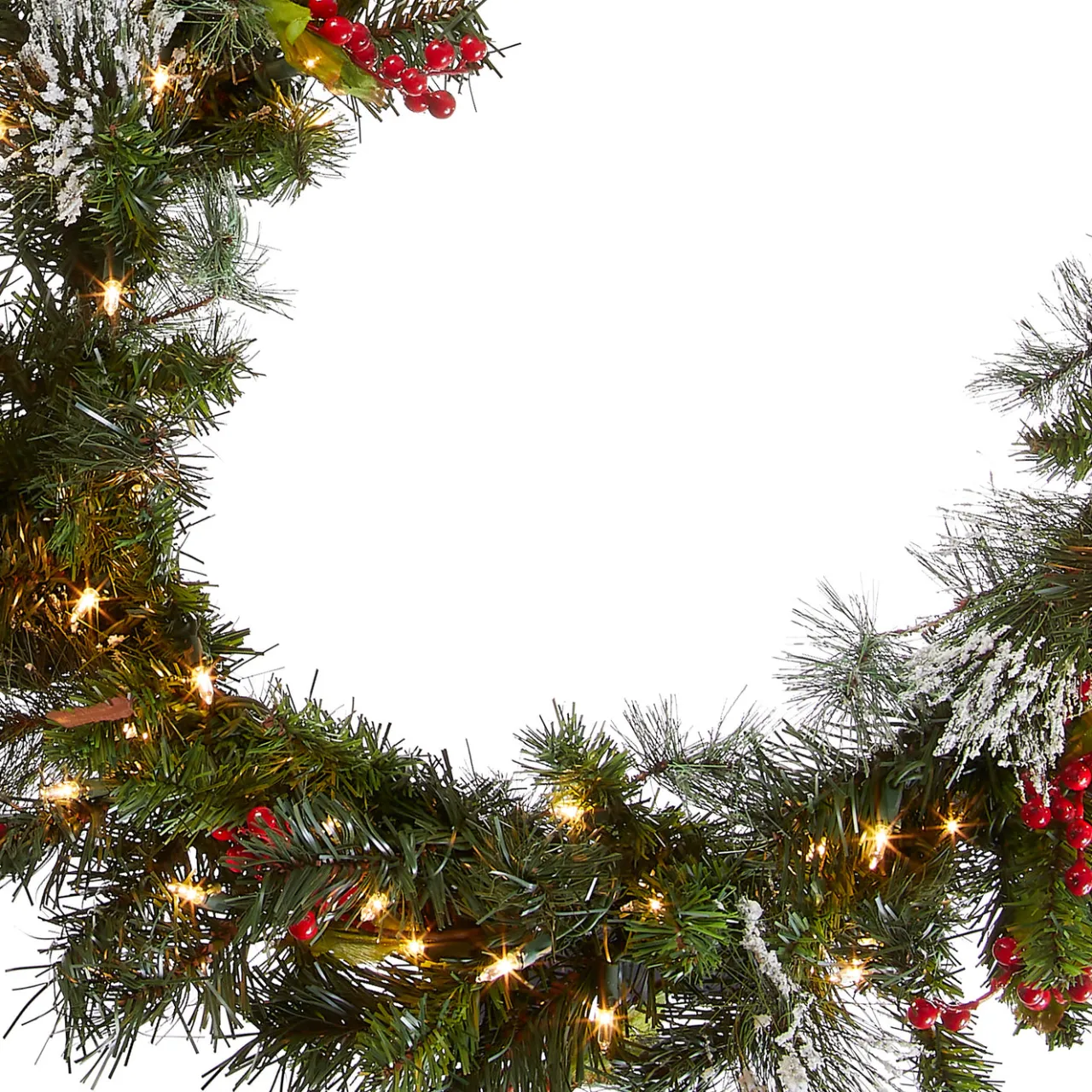 Clearance National Tree Company 9 ft. Pre-Lit Wintry Pine Garland with Clear Lights, Plug-In