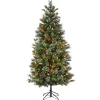 Hot National Tree Company 6.5 ft. Pre-Lit Wintry Pine Medium Tree with Clear Lights